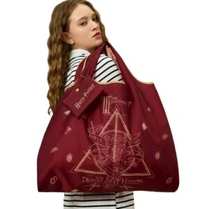 HARRY POTTER Deathly Hallows Shopping Tote Hobo Bag Crossbody Purse with‎ Pouch